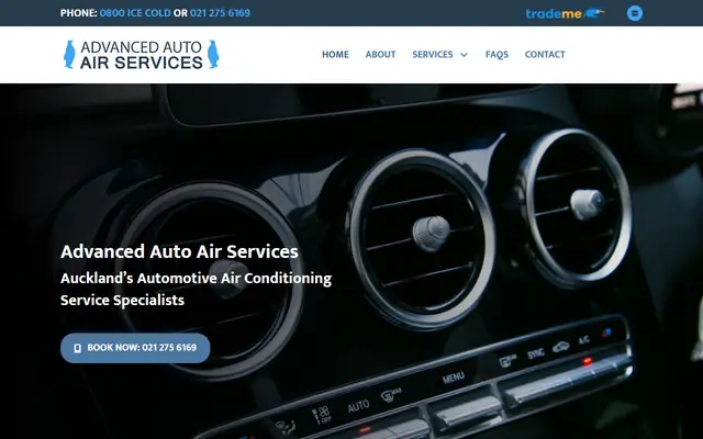 Advanced Auto Air website home page - Automotive, Auckland